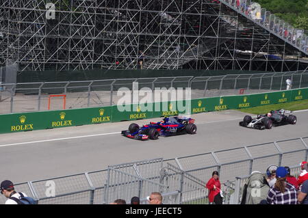 Formula 1 Racing sul Circuito Gilles Villeneuve di Montreal, Canada Foto Stock