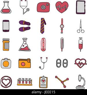 Vector set di icone mediche Illustrazione Vettoriale