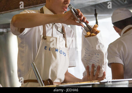 Churros al El Moro Cafe, Città del Messico, Messico Città del Messico, Messico Foto Stock