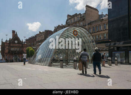 St Enoch subway ingresso,St Enoch Square,Glasgow, Scotland, Regno Unito Foto Stock