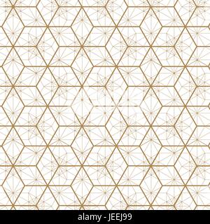 Modello giapponese dello sfondo. Oro vettore geometrico. Illustrazione Vettoriale