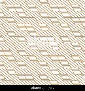 Bianco e oro sullo sfondo. Piastrella design pattern vettore e illustrazione. Illustrazione Vettoriale