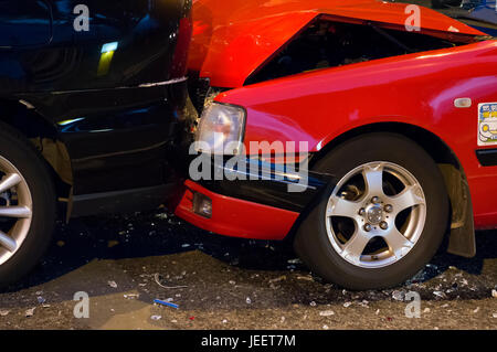 Car crash, Hong Kong, Cina. Foto Stock