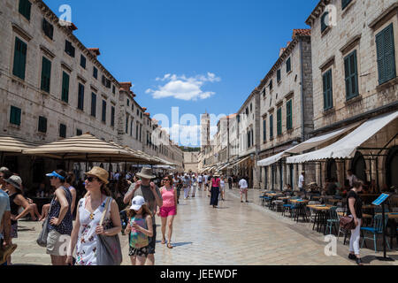 Placa (Stradum) - strada principale a Dubrovnik Foto Stock