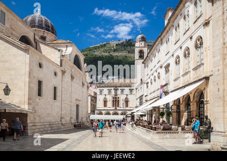 Placa (Stradum) - strada principale a Dubrovnik Foto Stock