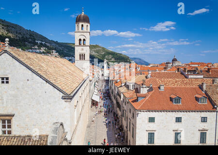 Vista sulla città vecchia di Dubrovnik Foto Stock