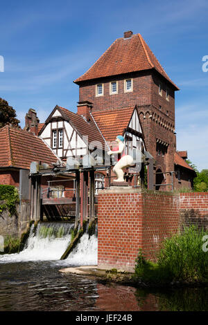 Walken gate bridge, city gate, city museum, Coesfeld, Münsterland, Renania settentrionale-Vestfalia, Germania Foto Stock