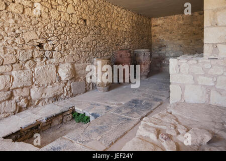 Palazzo di Cnosso, interno, antica città di Cnosso, Heraklion, Creta, Grecia Foto Stock