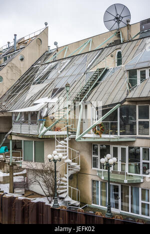 River Cottage sul Fiume di Chicago, progettato da Harry Weese Foto Stock