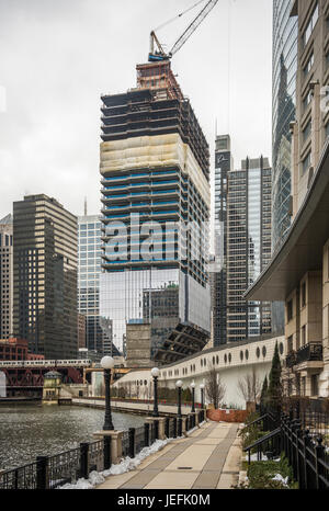 150 North Riverside in costruzione Foto Stock