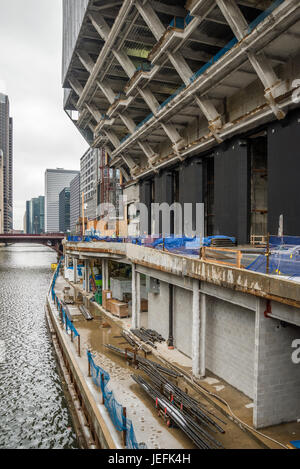 150 North Riverside in costruzione Foto Stock