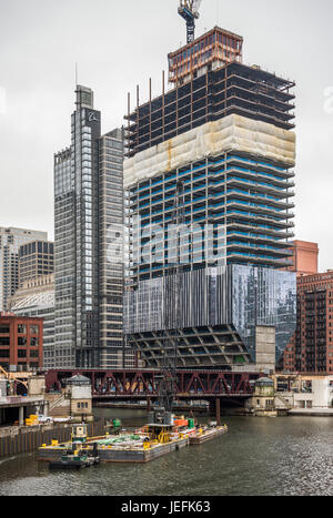 150 North Riverside in costruzione Foto Stock