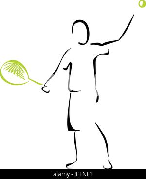 Giocatore di tennis Illustrazione Vettoriale