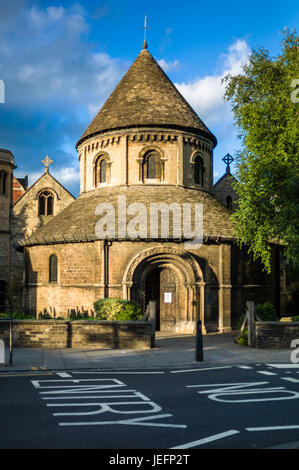 Cambridge Turismo - Chiesa del Santo Sepolcro, più comunemente conosciuta come la chiesa rotonda nel centro di Cambridge, costruita intorno al 1130 Foto Stock