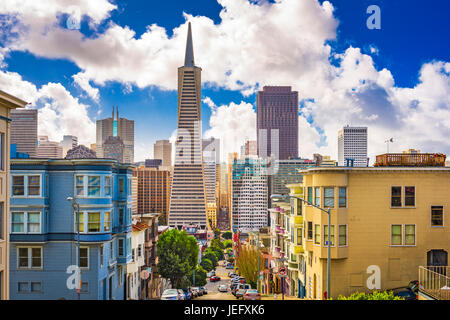 San Francisco, California, Stati Uniti d'America lo skyline della citta'. Foto Stock