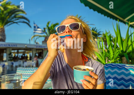 Una sana dieta mediterranea Foto Stock