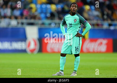 Renato Sanches durante UEFA Europei Under-21 corrispondenza tra la ex Repubblica iugoslava di Macedonia e in Portogallo il 23 giugno 2017 a Gdynia, Polonia. (Foto di MB Media) Foto Stock