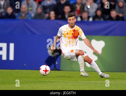 Jose Gaya durante UEFA Europei Under-21 match tra Serbia e Spagna a Arena Bydgoszcz su Giugno 23, 2017 a Bydgoszcz (Polonia). (Foto di MB Media) Foto Stock