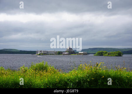 Pellegrinaggio religioso di St Patrick Purgatorio Loch Durg Irlanda isola stazione County Donegal Foto Stock