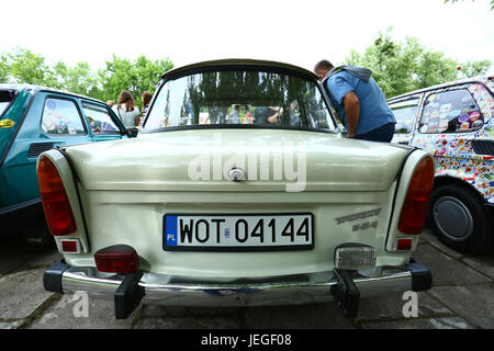 Otwock, Polonia. 24 GIU, 2017. Oldtimer riunione mostra vetture polacco di epoca comunista chiamato Polski Fiat, Zuk, Nysa, Syrenka, Romet e molti altri. Gli espositori hanno presentato a noi, europei e la RDT veicoli presso la città di Otwock. ©Madeleine Ratz/Alamy Live News Credito: Madeleine Ratz/Alamy Live News Foto Stock