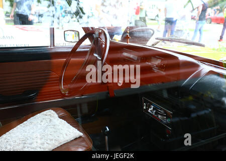 Otwock, Polonia. 24 GIU, 2017. Oldtimer riunione mostra vetture polacco di epoca comunista chiamato Polski Fiat, Zuk, Nysa, Syrenka, Romet e molti altri. Gli espositori hanno presentato a noi, europei e la RDT veicoli presso la città di Otwock. ©Madeleine Ratz/Alamy Live News Credito: Madeleine Ratz/Alamy Live News Foto Stock