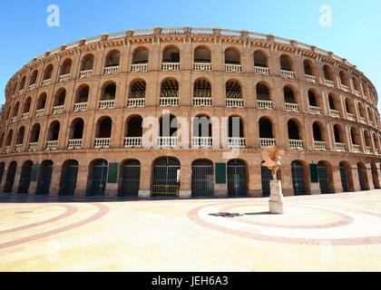 Bullring arena (Plaza de Toros) nella città di Valencia, Spagna. Foto Stock