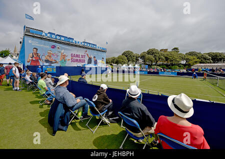 Il Aegon International in Devonshire Park in Eastbourne East Sussex Regno Unito. 25 Giu 2017 Foto Stock