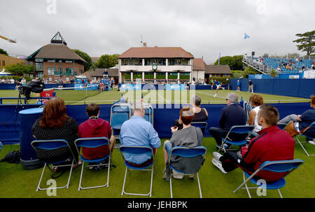 Il Aegon International in Devonshire Park in Eastbourne East Sussex Regno Unito. 25 Giu 2017 Foto Stock