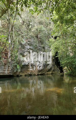 Rio Frio grotta in Belize Foto Stock