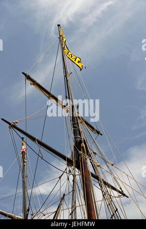 1768 Schooner Sultana (replica) nave a vela Foto Stock