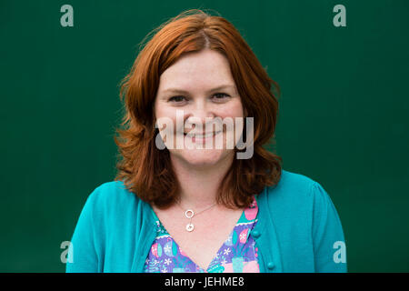 Caryl Lewis, welsh languge scrittore e romanziere, figurante al 2017 Hay Festival della letteratura e delle arti, Hay on Wye, Wales UK Foto Stock