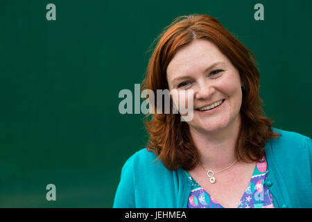 Caryl Lewis, welsh languge scrittore e romanziere, figurante al 2017 Hay Festival della letteratura e delle arti, Hay on Wye, Wales UK Foto Stock