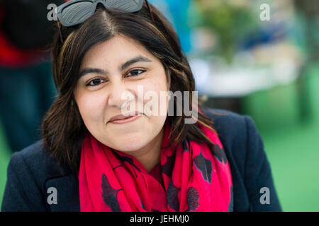 Sayeeda Hussain Warsi Baronessa Warsi, PC , giurista britannica, politico e membro della Camera dei Lords. Dal 2010 al 2012, lei è stato co-presidente del partito conservatore, che figurano al 2017 Hay Festival della letteratura e delle arti, Hay on Wye, Wales UK Foto Stock