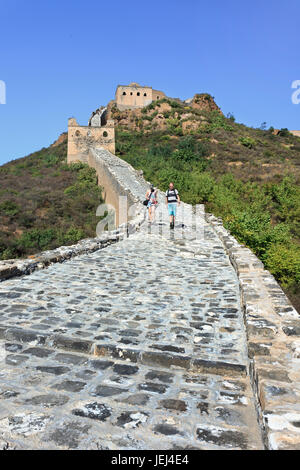 PECHINO-SEPT. 30, 2012. Jinshaling Great Wall il 30 settembre 2012 a Pechino. Si tratta di una sezione della Grande Muraglia, 125 KM a nord-est di Pechino. Foto Stock