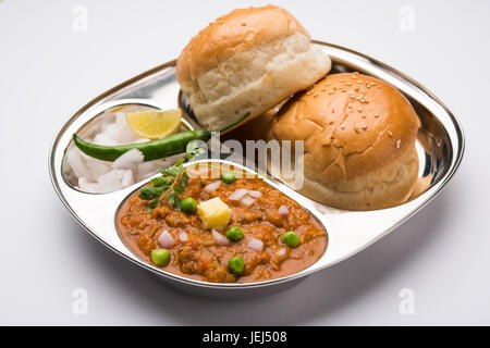 Pav bhaji Masala Indian street food Foto Stock