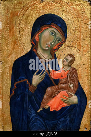 La Vergine e il bambino - artista sconosciuto - XIII secolo Foto Stock