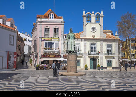 La piazza centrale di Cascais Portogallo Foto Stock