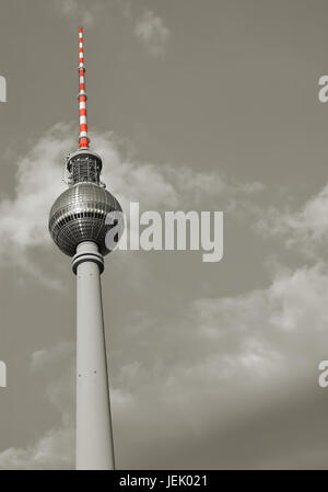 La torre della televisione di Berlino Foto Stock