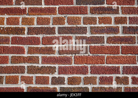 Chiudere la foto di un vecchio muro in mattoni. Foto Stock