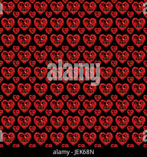 Cuore malvagio Dark illustrazione Foto Stock