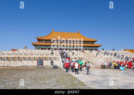 PECHINO-SEPT. 20, 2016. Turismo al Museo del Palazzo (Città Proibita). È stato inserito come Patrimonio Mondiale dell'Umanità nel 1987 dall'UNESCO. Foto Stock