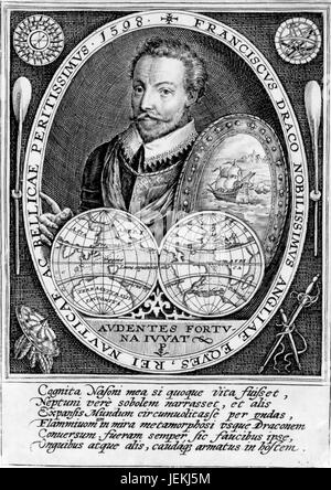 FRANCIS DRAKE (c) 1540-1596 inglese sailor, corsaro e explorer Foto Stock