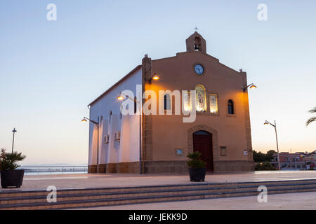 Chiesa Ermita de Nuestra Señora del Carmen in Isla Plana, nella regione di Murcia, Spagna Foto Stock