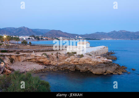 Storico Bagni Marrana presso la costa mediterranea in Isla Plana. Mazarron, nella regione di Murcia, Spagna Foto Stock