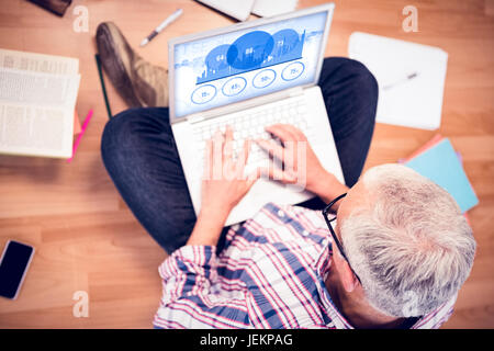 Immagine composita di dati blu Foto Stock