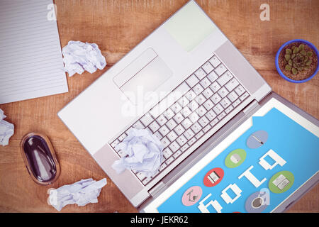 Immagine composita della bolla blog e foto Foto Stock