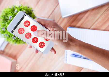 Immagine composita del telefono le icone delle applicazioni Foto Stock