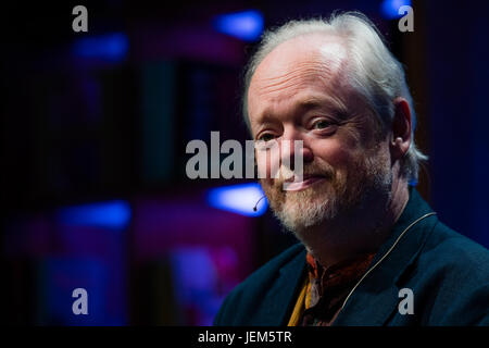 Matteo Francesco , poeta, editor di W. S. Graham è di nuovo raccolte di poesie, professore presso la University of Wales, Aberystwyth., che figurano al 2017 Hay Festival della letteratura e delle arti, Hay on Wye, Wales UK Foto Stock