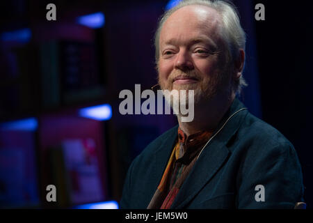 Matteo Francesco , poeta, editor di W. S. Graham è di nuovo raccolte di poesie, professore presso la University of Wales, Aberystwyth., che figurano al 2017 Hay Festival della letteratura e delle arti, Hay on Wye, Wales UK Foto Stock