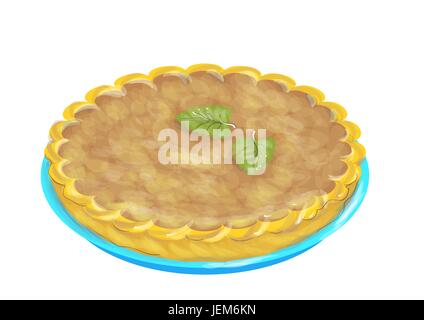 Torta di zucca isolato su uno sfondo bianco Illustrazione Vettoriale